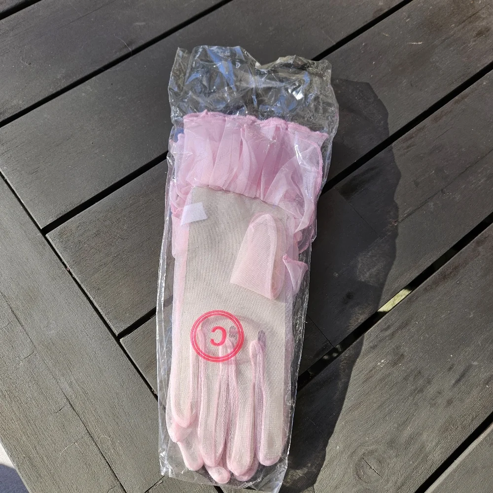 Vintage 60s Gloves Pink Old HOLLYWOOD Gloves Chic Mod Gift Bnip